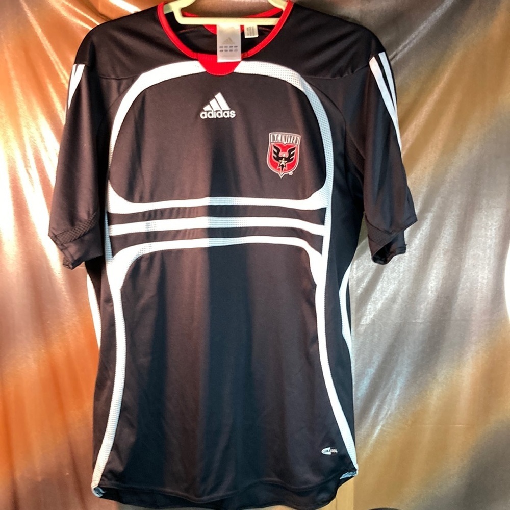Adidas MLS D.C. United black jersey. 42” chest 42” waist 209